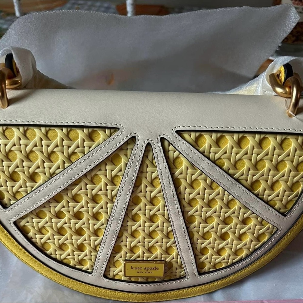 Kate spade lemon wicker bag